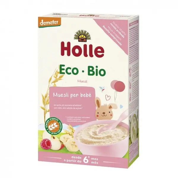 Papas de cereais Holle Organic Muesli, 250 g