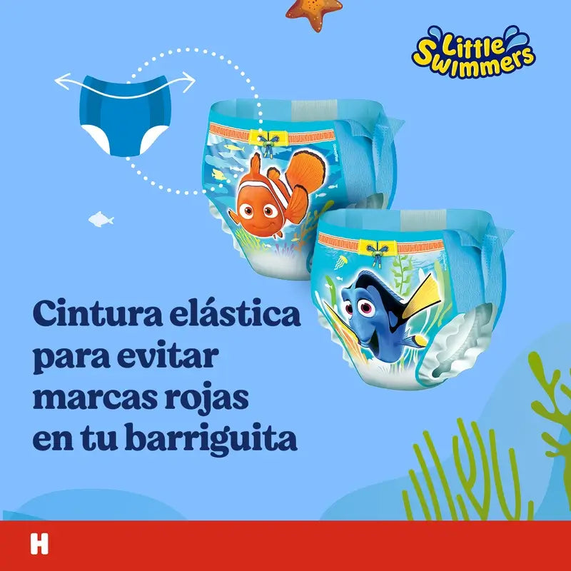 Fraldas de banho Huggies Little Swimmers tamanho 3-4, 20 unidades.