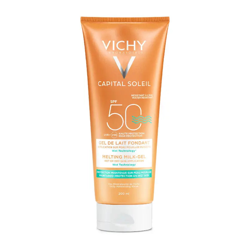 Vichy Capital Soleil Leite Gel Wet Skin SPF 50, 200 ml