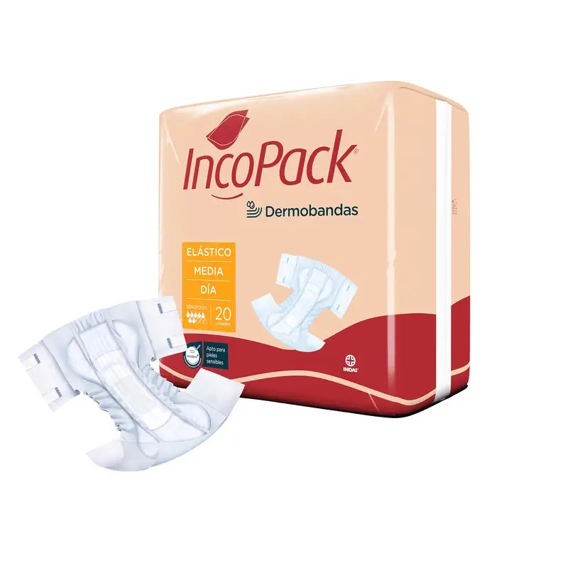 Incopack Elastic Absorbent Pad Medium Size Day , 80 unidades