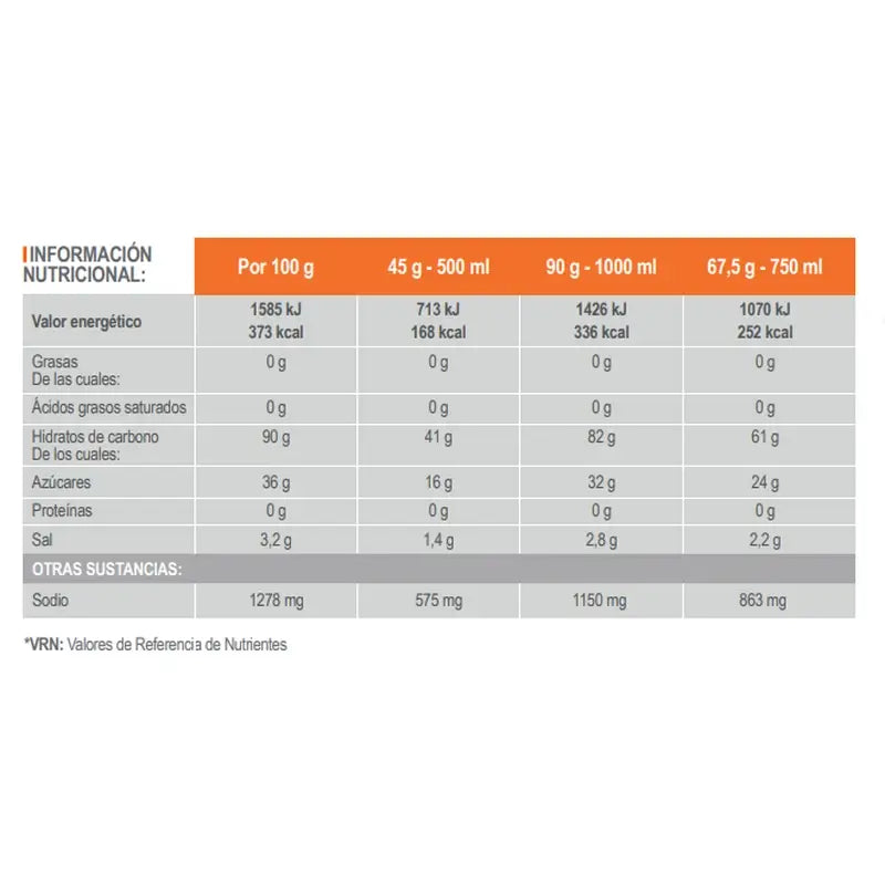 INFISPORT Sais de bebida em pó de laranja 800 g