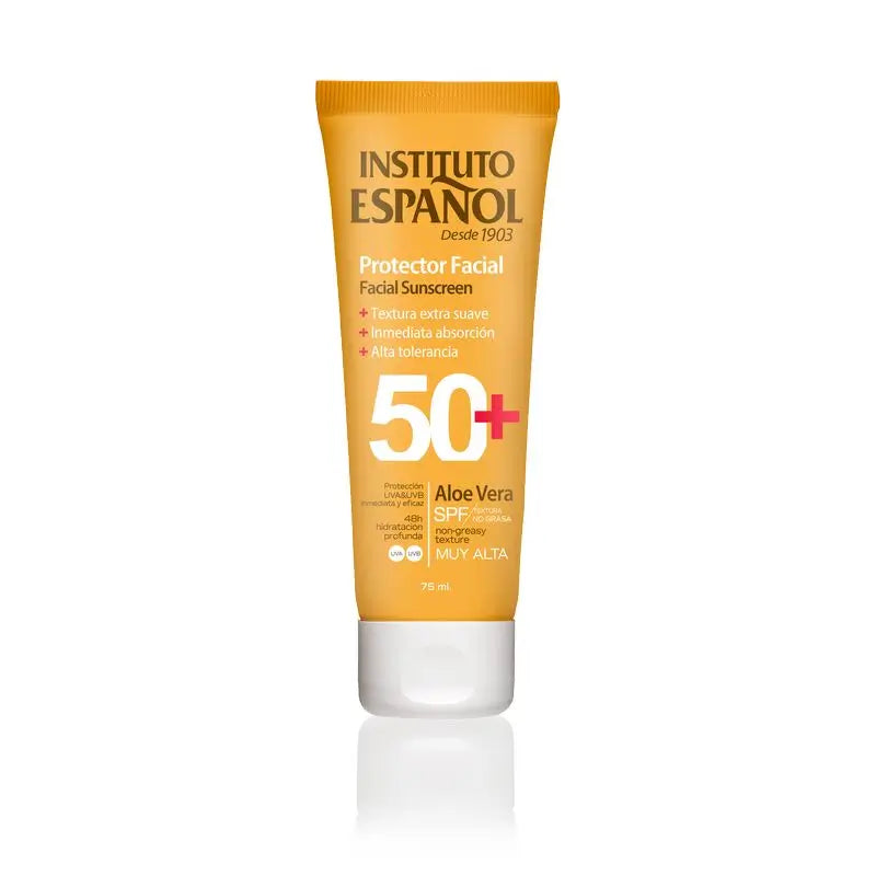 Instituto Español Aloe Vera Tubo de Proteção Facial Spf50+ 75 Ml