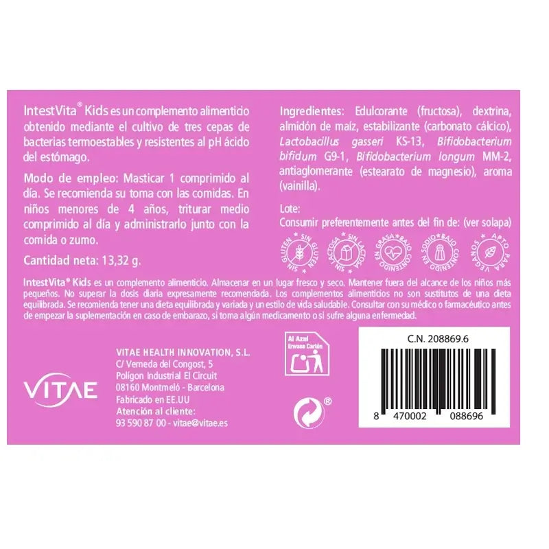 VITAE IntestVita Kids, 30 comprimidos