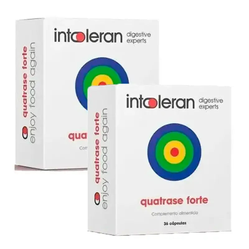 Intoleran Complement Quatrase 10.000, Embalagem 2 x 36 cápsulas