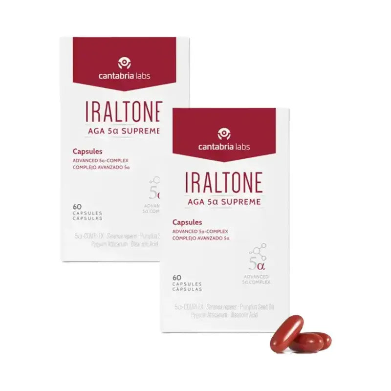 Iraltone Aga 5α Supreme , Embalagem 2 x 60 cápsulas