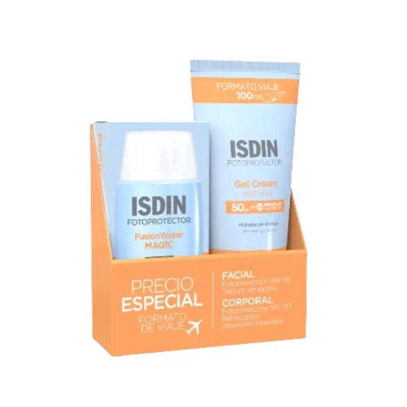 Isdin Fotoprotector Routine Fusion Water Magic + Gel Creme 100ml Preço Especial