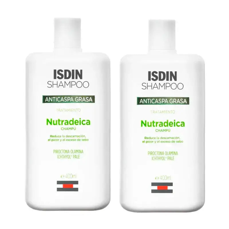 Isdin Nutradeica Anti-Caspa Oleosa, Embalagem 2 x 400 ml
