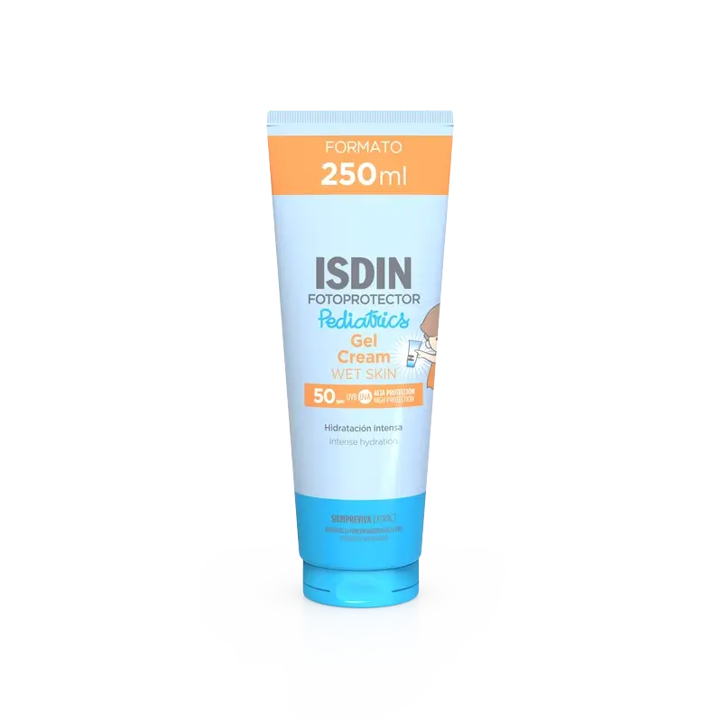 Isdin Fotoprotector Pediatria Gel Creme Pele Húmida SPF 50+ 250 Ml