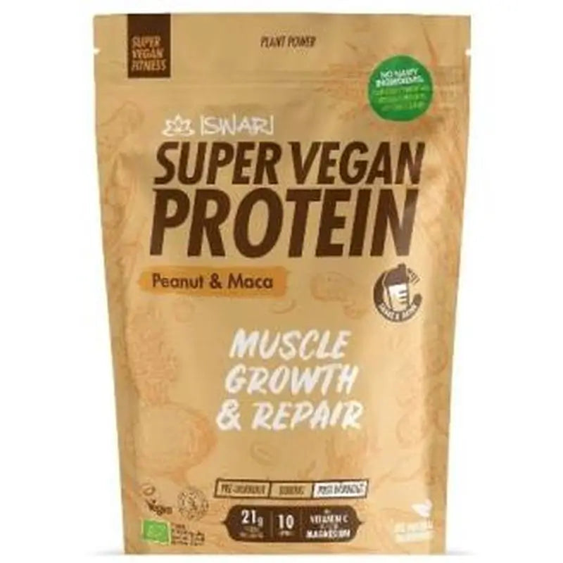 Iswari Super Vegan Protein Fitness Cacahuete-Maca 350Gr