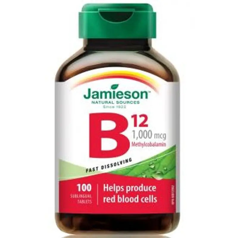 Jamieson B-12 Metilcobalamina 1000Mcg. Sublingual 100Comp