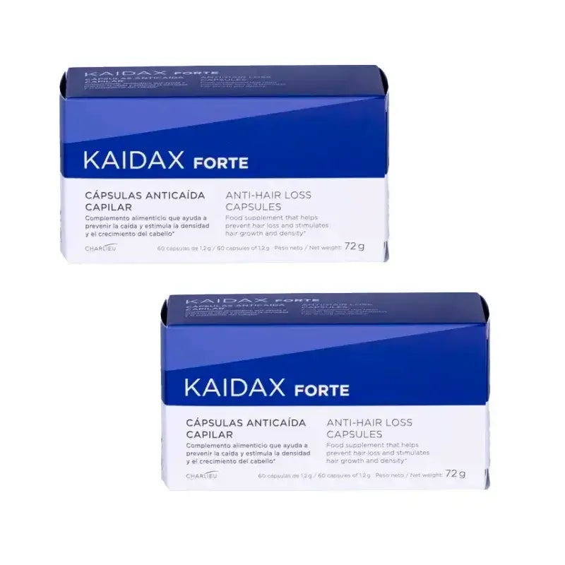 Kaidax Forte Anti-Queda de Cabelo, Embalagem 2 x 60 Cápsulas