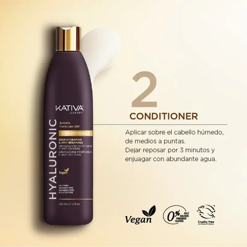 Condicionador Kativa Hyaluronic Keratin Q10 , 355 ml