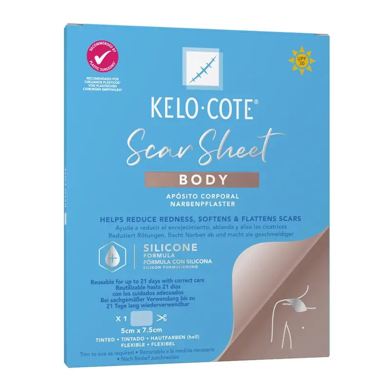 Kelo-Cote Scar Reducer Penso corporal 5X7,5Cm, 1 unid.