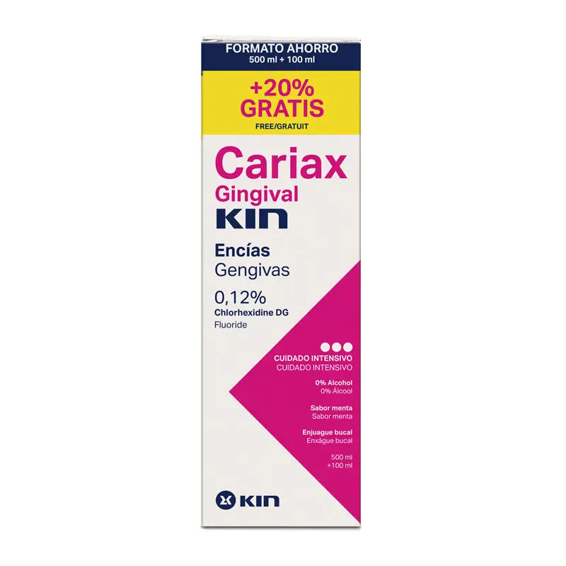 KIN CARIAX GINGIVAL PACOTE DE LAVAGEM 500ML+100ML