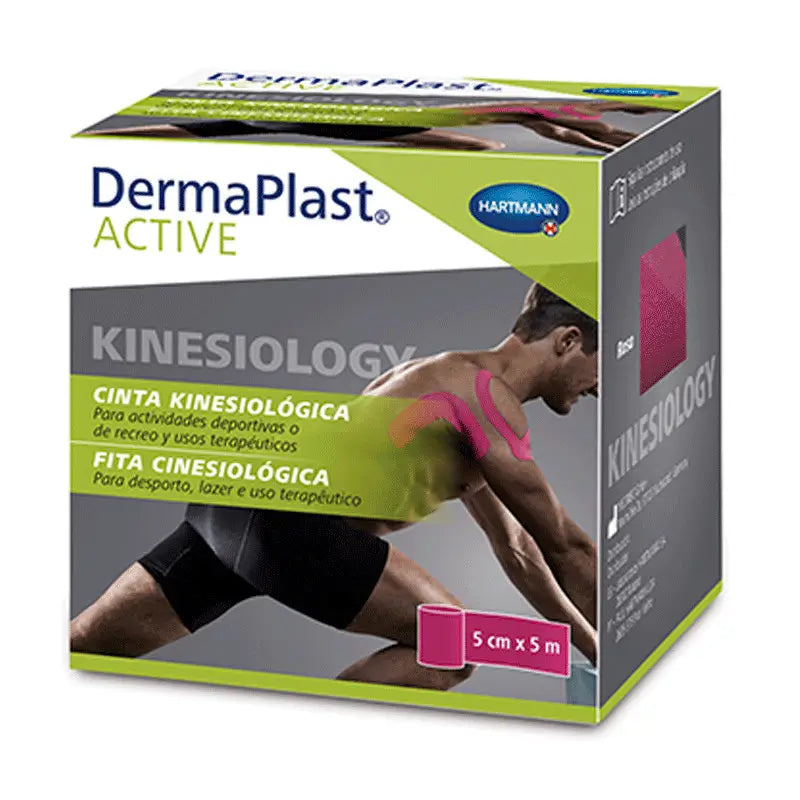 DERMAPLAST Fita rosa Kinesiologica activa 5 cm x 5 m