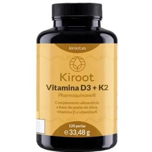 Kiroot Vitamina D3+K2 120Perlas.