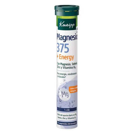Kneipp Magnésio 375 + Energia, 15 comprimidos