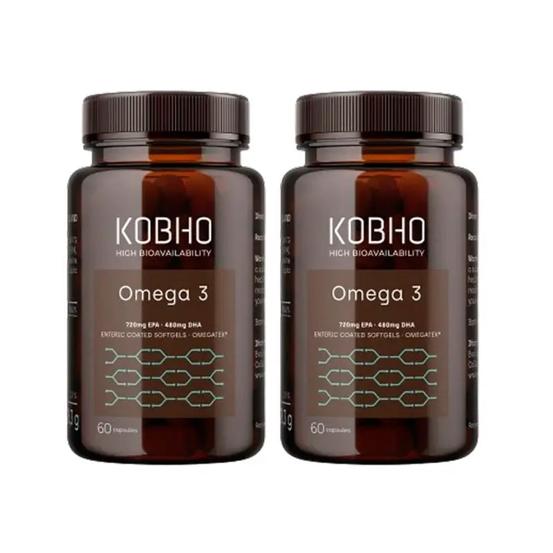 Suplemento Duplo Omega-3 da Kobho Labs, 2x60 cápsulas