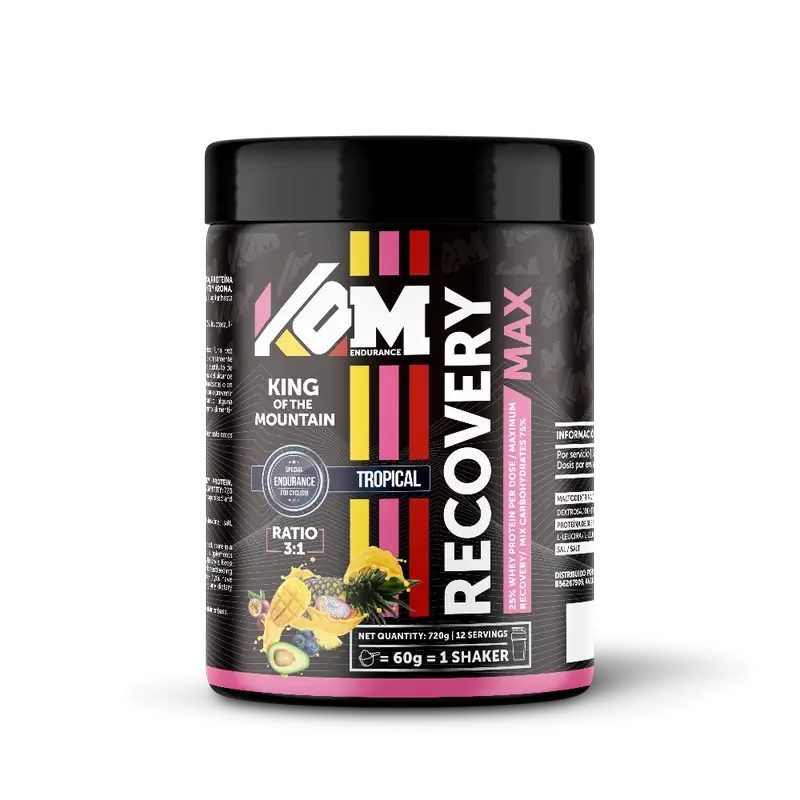 Kom Endurance Recuperator Nutrição Desportiva, 720g lata de recuperador de sabor tropical