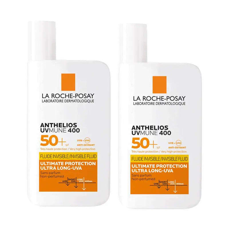 La Roche-Posay Anthelios UVMune 400 Fluido Invisível SPF50+, Duplo 2x50 ml