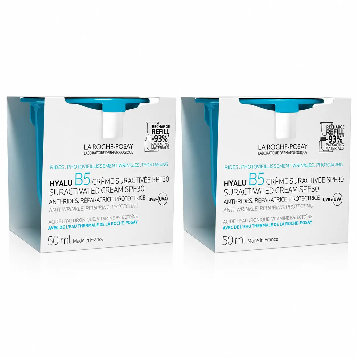La Roche Posay Pack La Roche Posay Hyalu B5 Creme Suractivado Spf30 Recarga, 50 Ml, x2