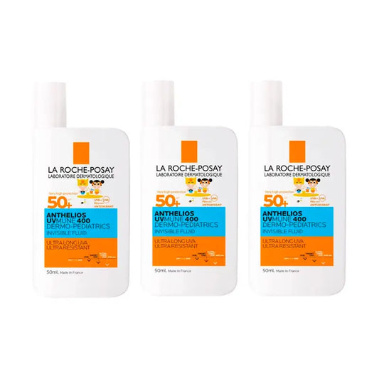 La Roche Posay Triplo Dermo-Pediatrics Fluido Hidratante Spf 50+ Pele Atópica, 3 X 50 Ml