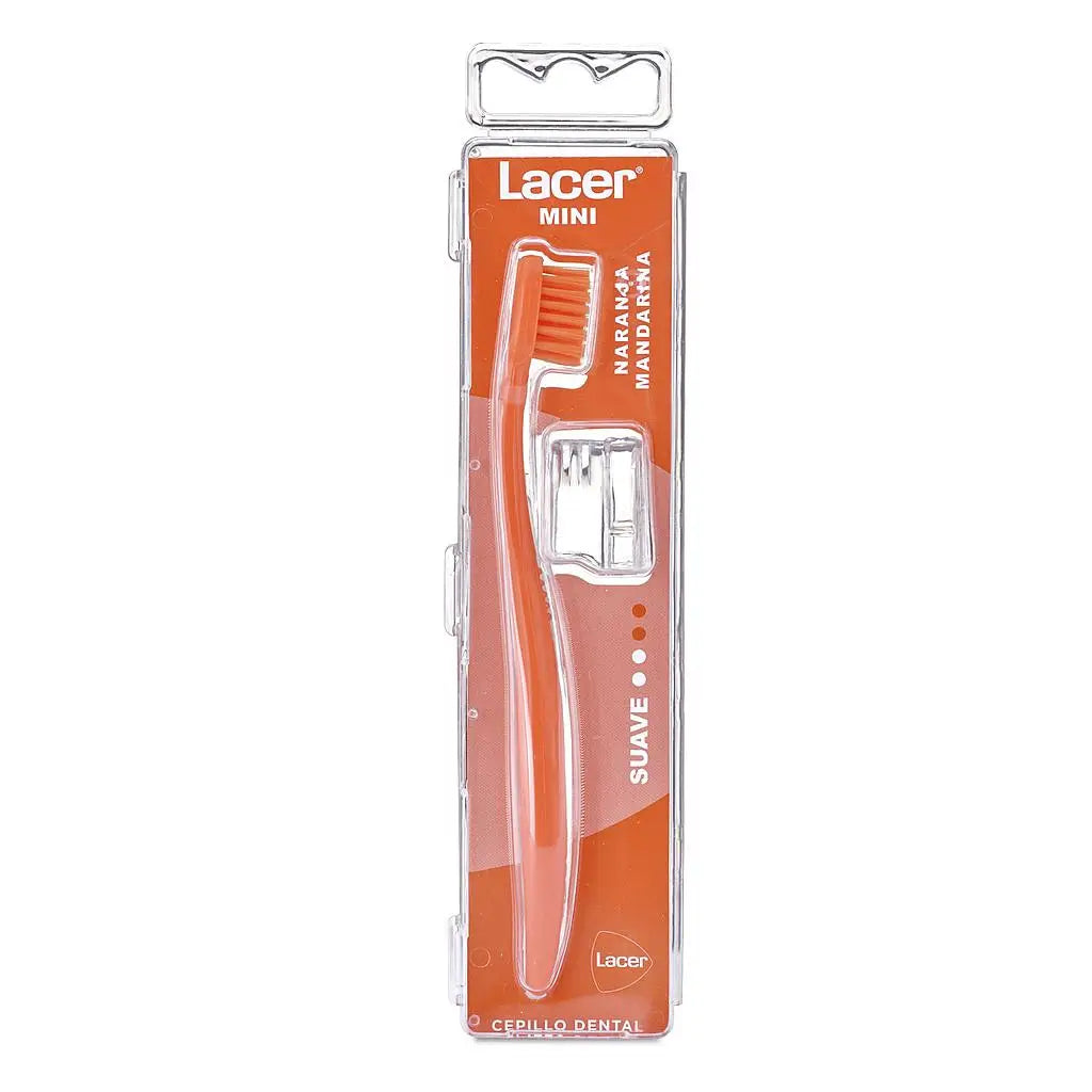Lacer Blister Set Mini escova de dentes macia, cores diferentes