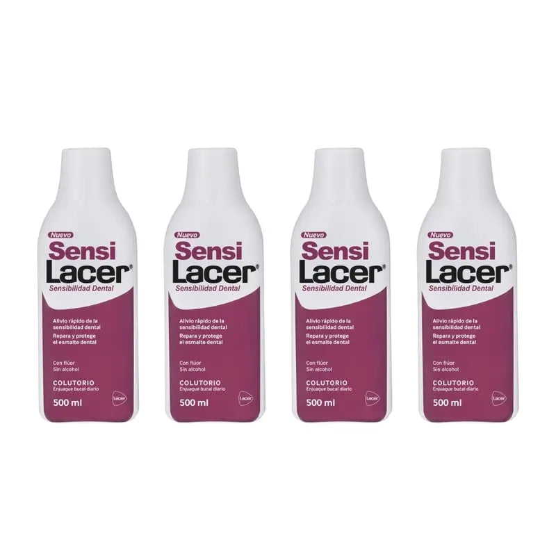 Lacer Sensilacer Mouthwash, Embalagem 4 x 500 ml