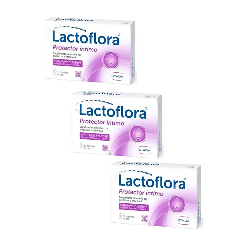 Lactoflora Intimate Protetor Pack 3 x 20 cápsulas