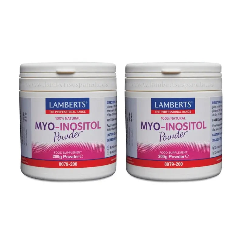 Lamberts Myo Inositol em Pó 100% Natural , 2X200 Gr