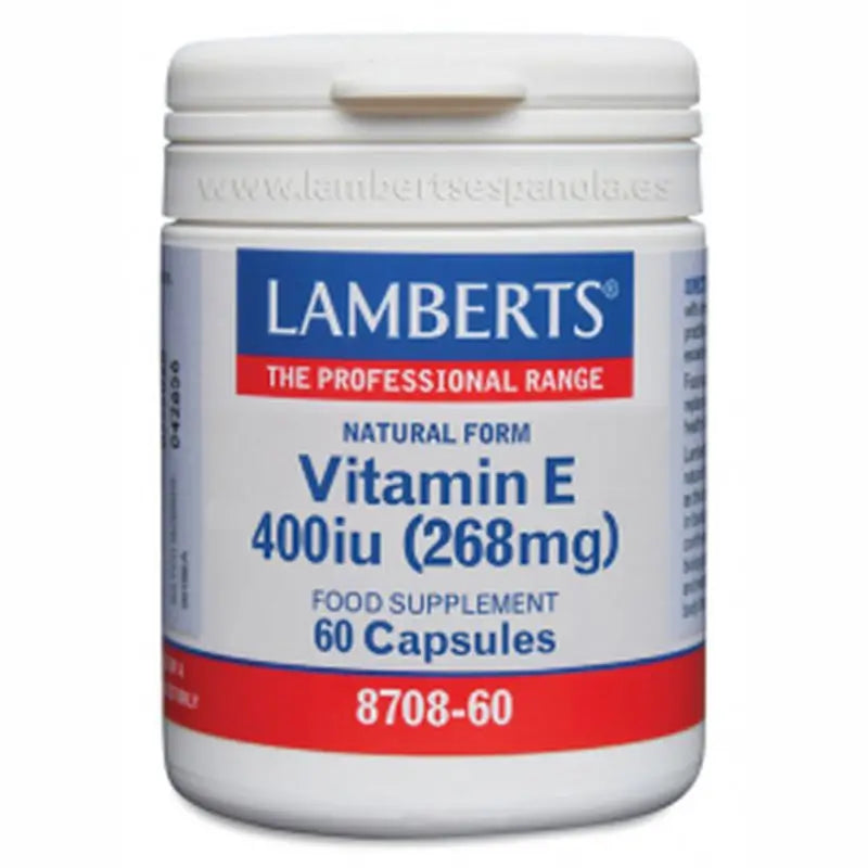 Lamberts Vitamina E 400 Ui , 60 cápsulas