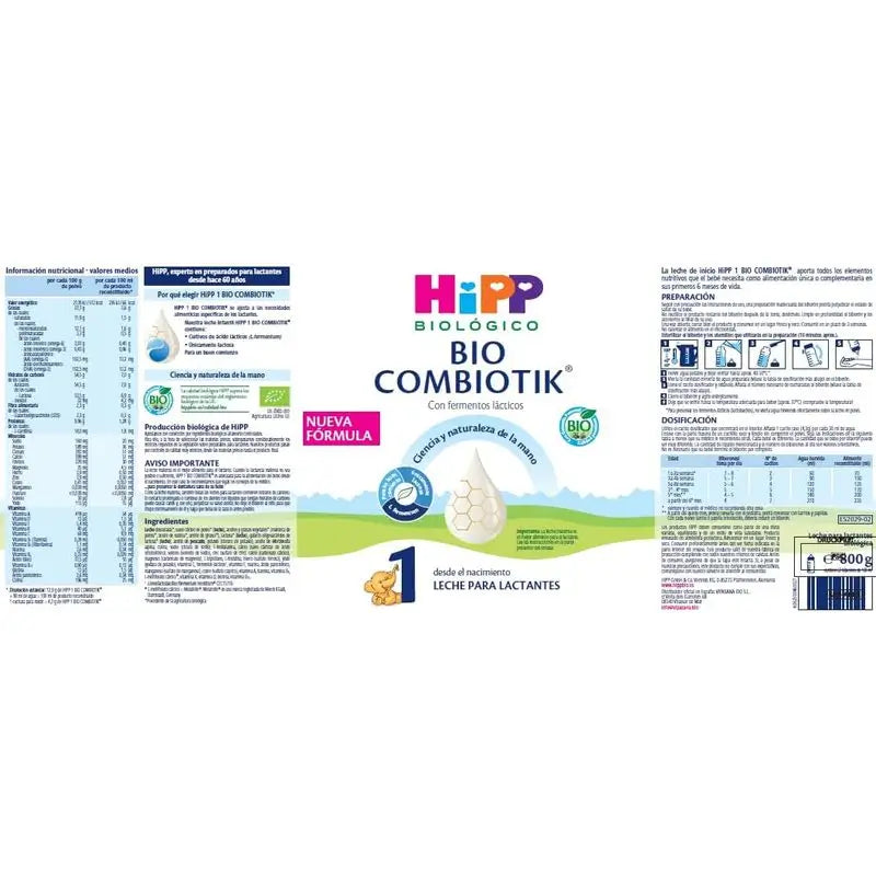Hipp Combiotik 1, Leite de arranque, 800 g