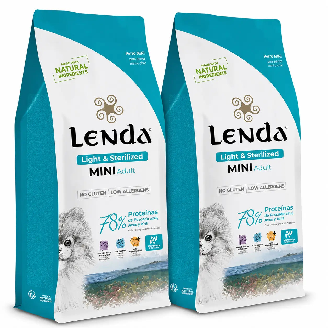 Lenda Dog Mini Light Esterilizado, 2 X 2 kg