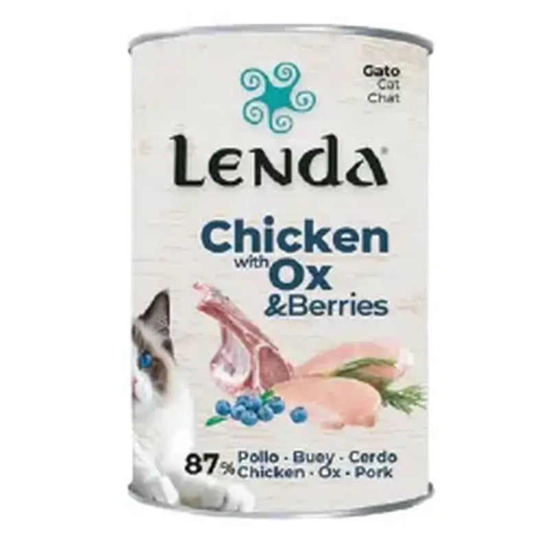Lenda Wet Cat Chicken Pate com carne de vaca e mirtilos, 12x400 g