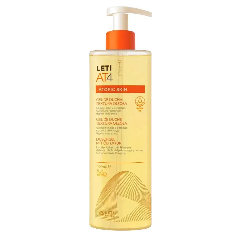 Letiat4 Leti At4 Gel de Duche com Textura de Óleo, 400 ml