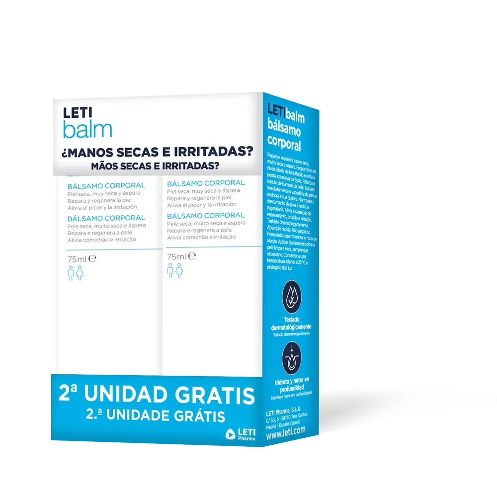 Letibalm Creme de Mãos Reparador Corporal 2 X 75Ml