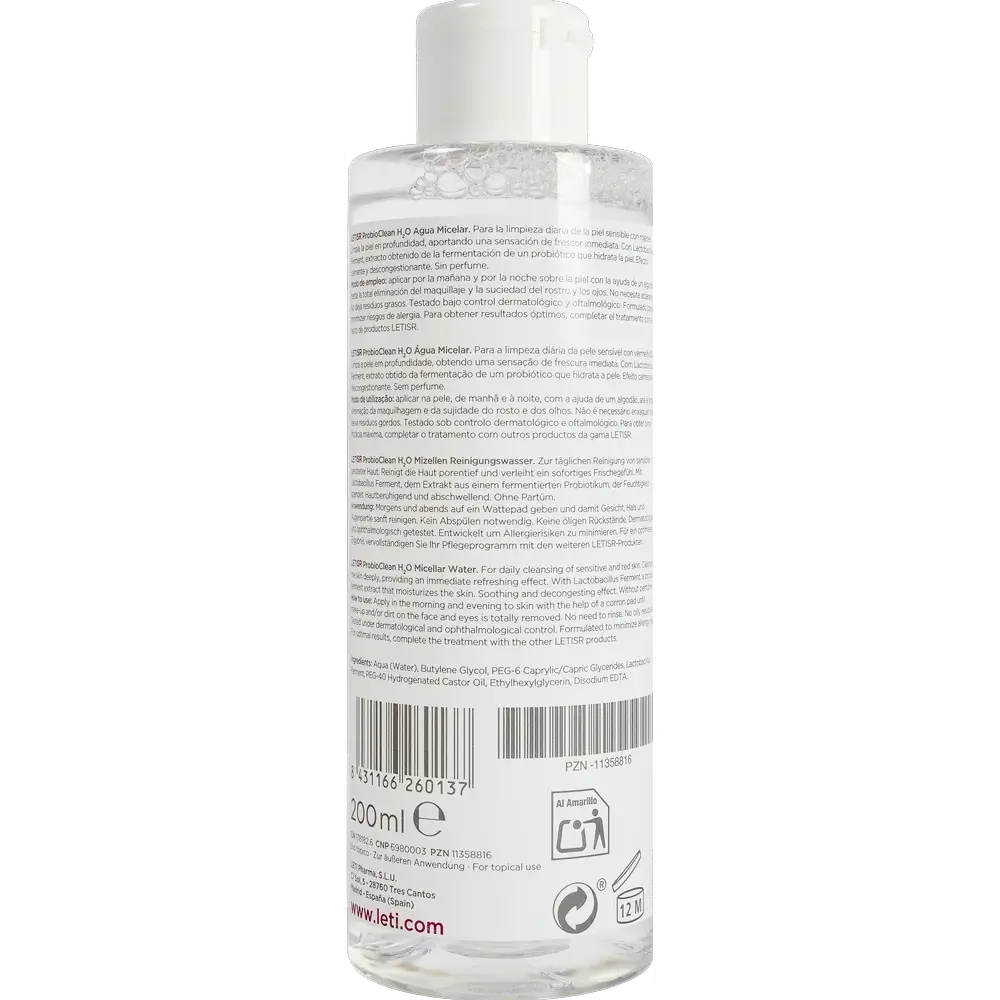Água Micelar Leti SR Probioclean, 200 ml