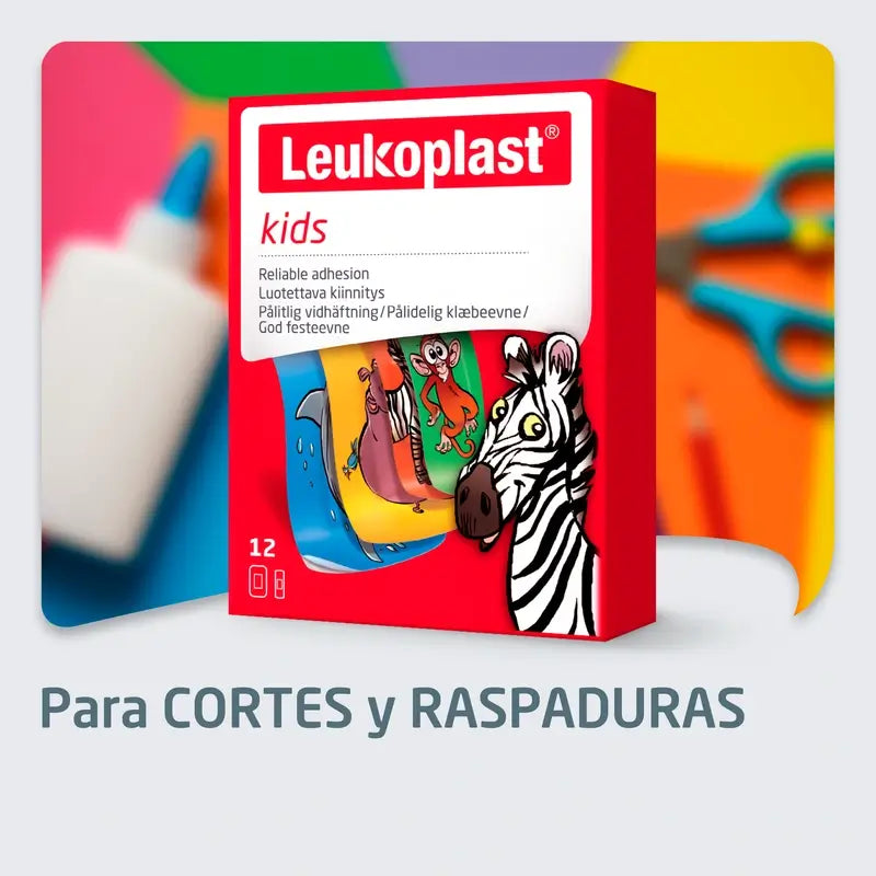 Jardim Zoológico Leukoplast Kids, 12 peças Sortido