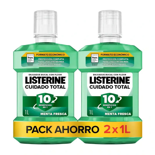 Listerine Colutório Protetor Dentes e Gengivas, Hortelã fresca, embalagem de 2X1L