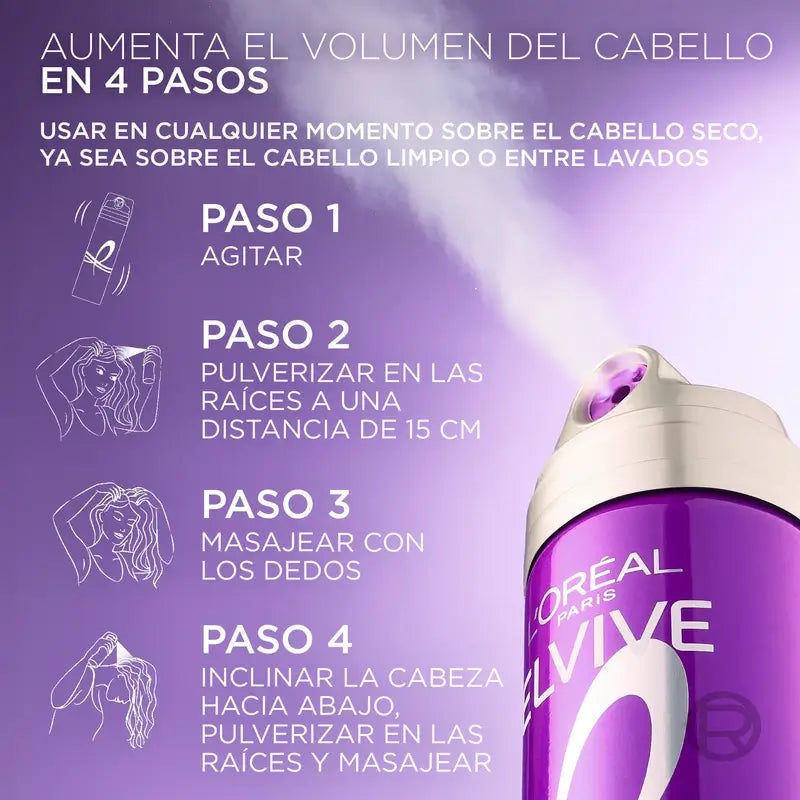L'Oréal Paris Elvive Dia do Cabelo Grande Spray de Volume Refrescante, 200 ml