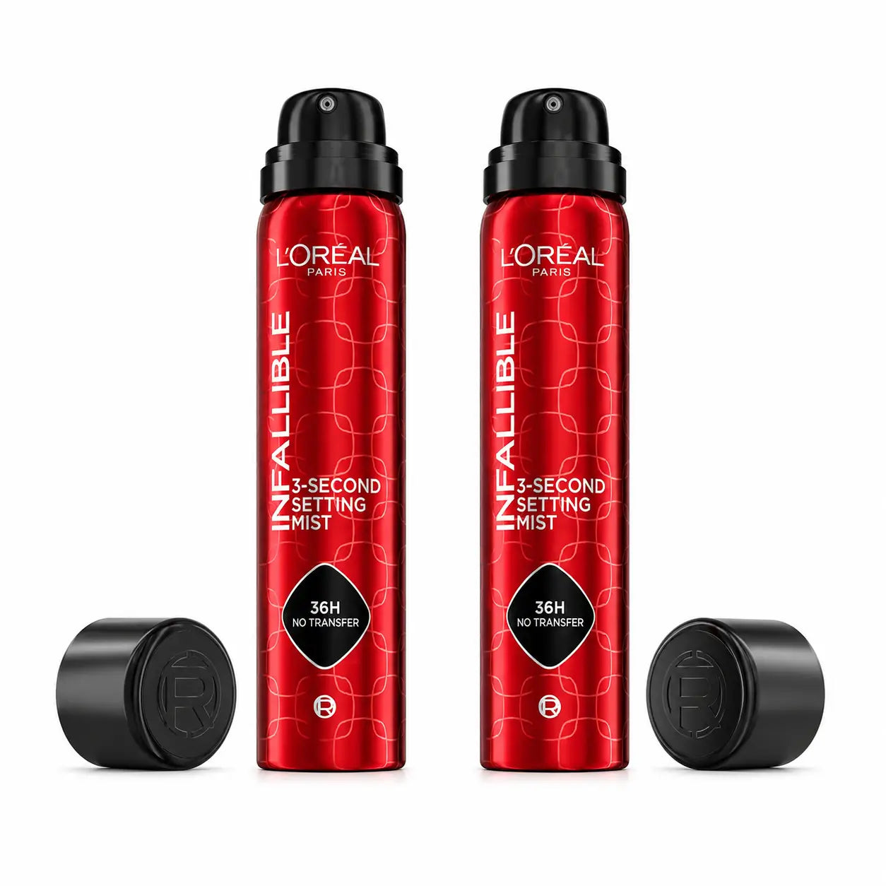 L'Oréal Paris Infaillible 36H Spray de fixação à prova de água e à prova de óleo, embalagem com 2