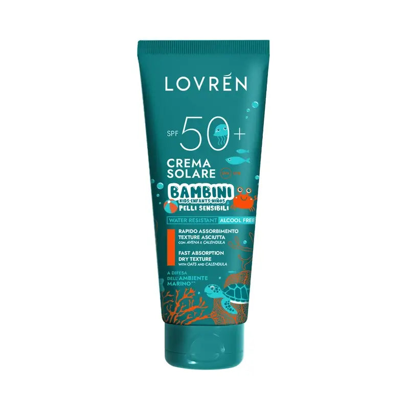 Lovrén Solaire Creme Protetor Solar Spf50+ Crianças e peles sensíveis, 200 ml