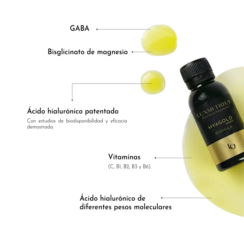 Luxmetique Hyagold Night Formula 15 frascos 15 frascos bebíveis x 30ml