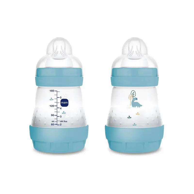 Mam Baby Easy Start Biberão Anti-Cólicas Azul Mate, 2X160Ml