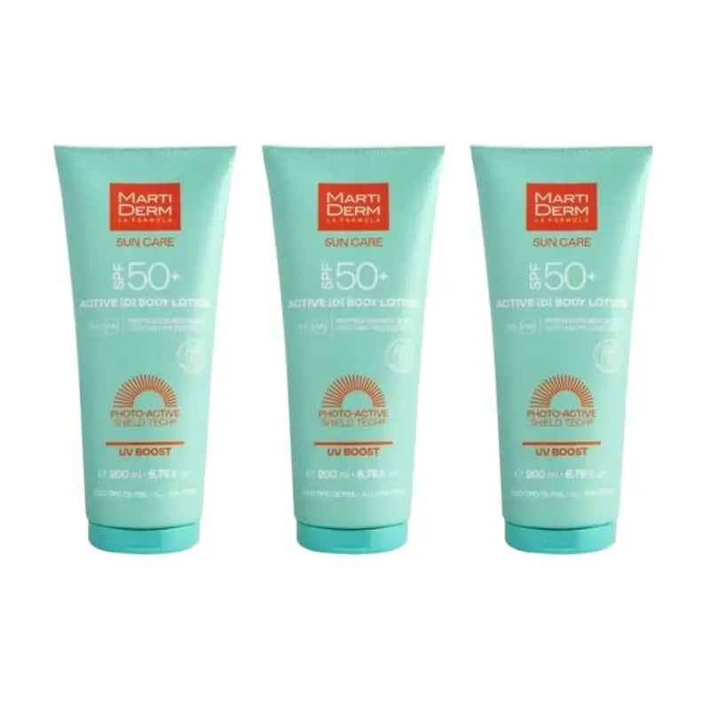 Martiderm Spf50+ Loção Corporal Activada, 3X200 Ml