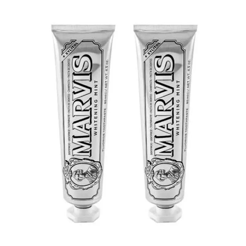 Marvis Duplo Pasta de dentes branqueadora de menta, 2 x 85 ml