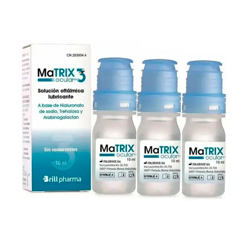 Matrix Ocular 3 Colírio, Embalagem 3 x 10 ml