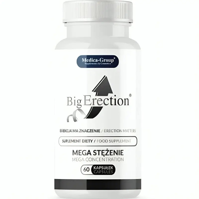 Medica Group Bigerection Suplemento alimentar natural para a vitalidade masculina e desempenho íntimo, 60 cápsulas