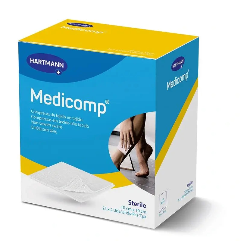 HARTMANN MEDICOMP NON-WOVEN GAZE ESTERILIZADA 10 X 10 CM 50 UNIDADES