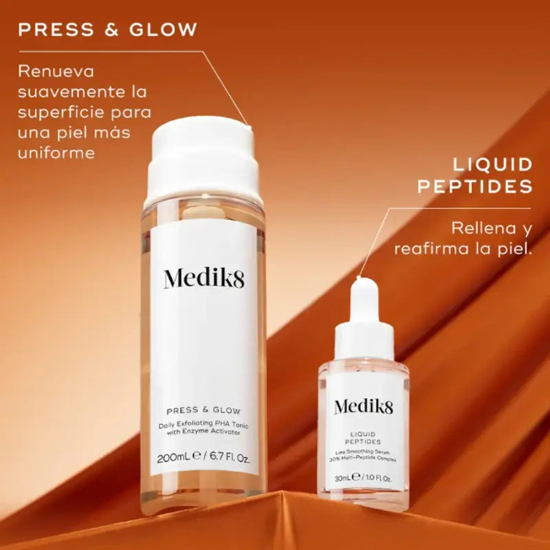 Medik8 Luminous Lift Press Glow 200 ml + Peptídeos Líquidos 30 ml
